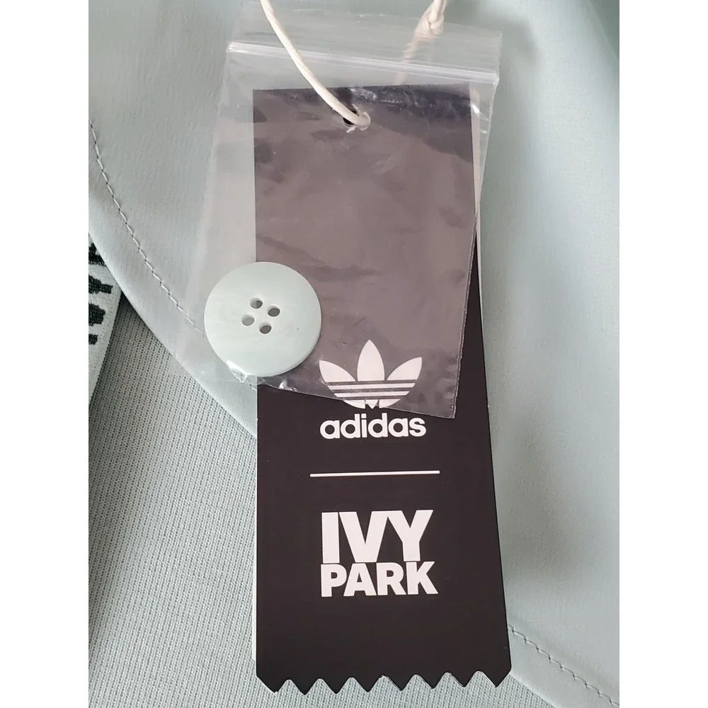 NWT Adidas‎ Ivy Park Women's Suit Jacket 4X Green Tint Streetwear Stripe FLAW